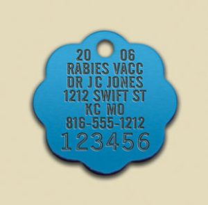 #422  ALUMINUM-1 INCH MINI BLUE ROSETTE